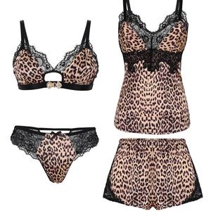 Sleep set, panties, bra from empress mimi.   The Leopard Empress Set